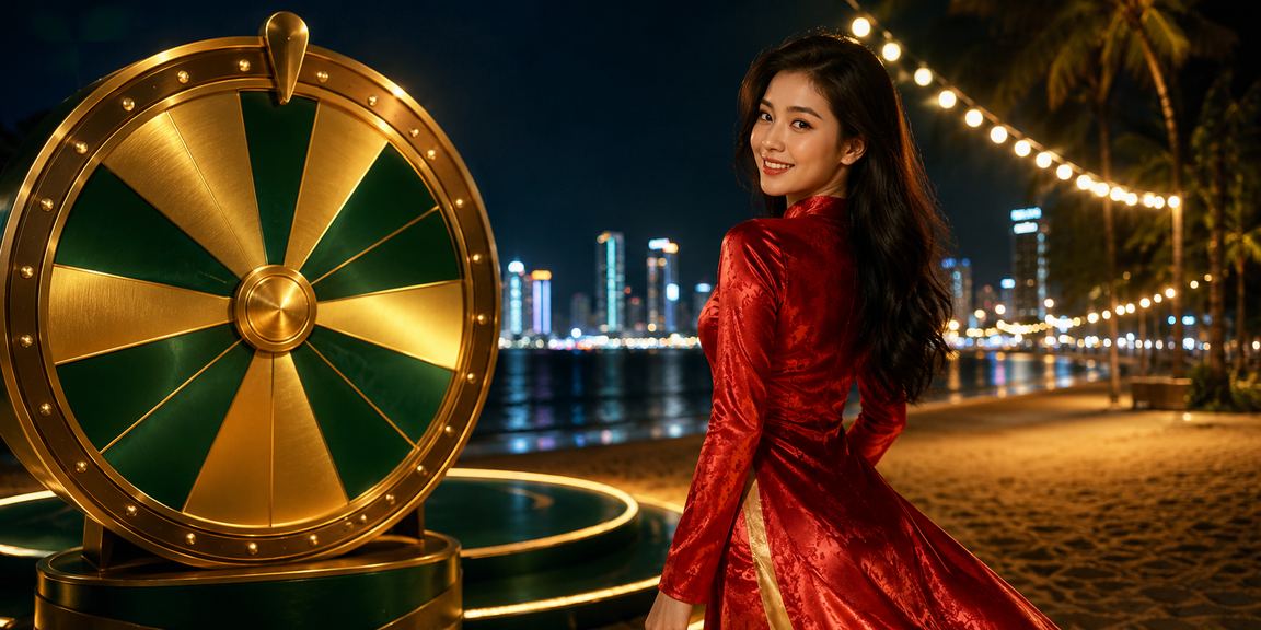 Thiếu nữ áo dài tại Quy Nhơn tham gia lucky draw và trải nghiệm trò chơi trực tuyến buổi tối
