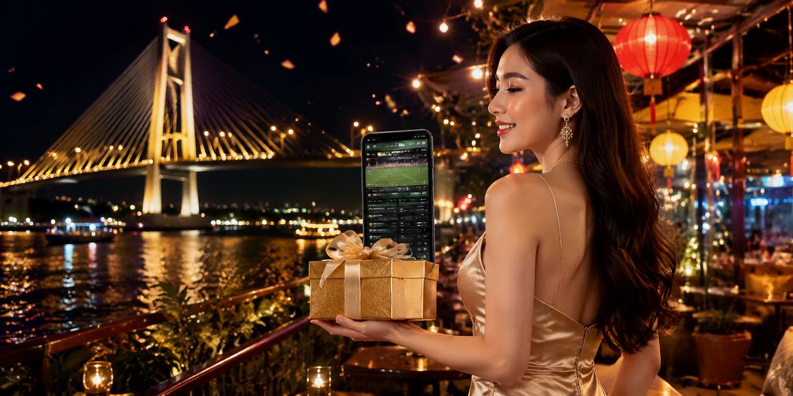 Người dùng Sài Gòn đặt cược thể thao trên điện thoại tại chợ đêm